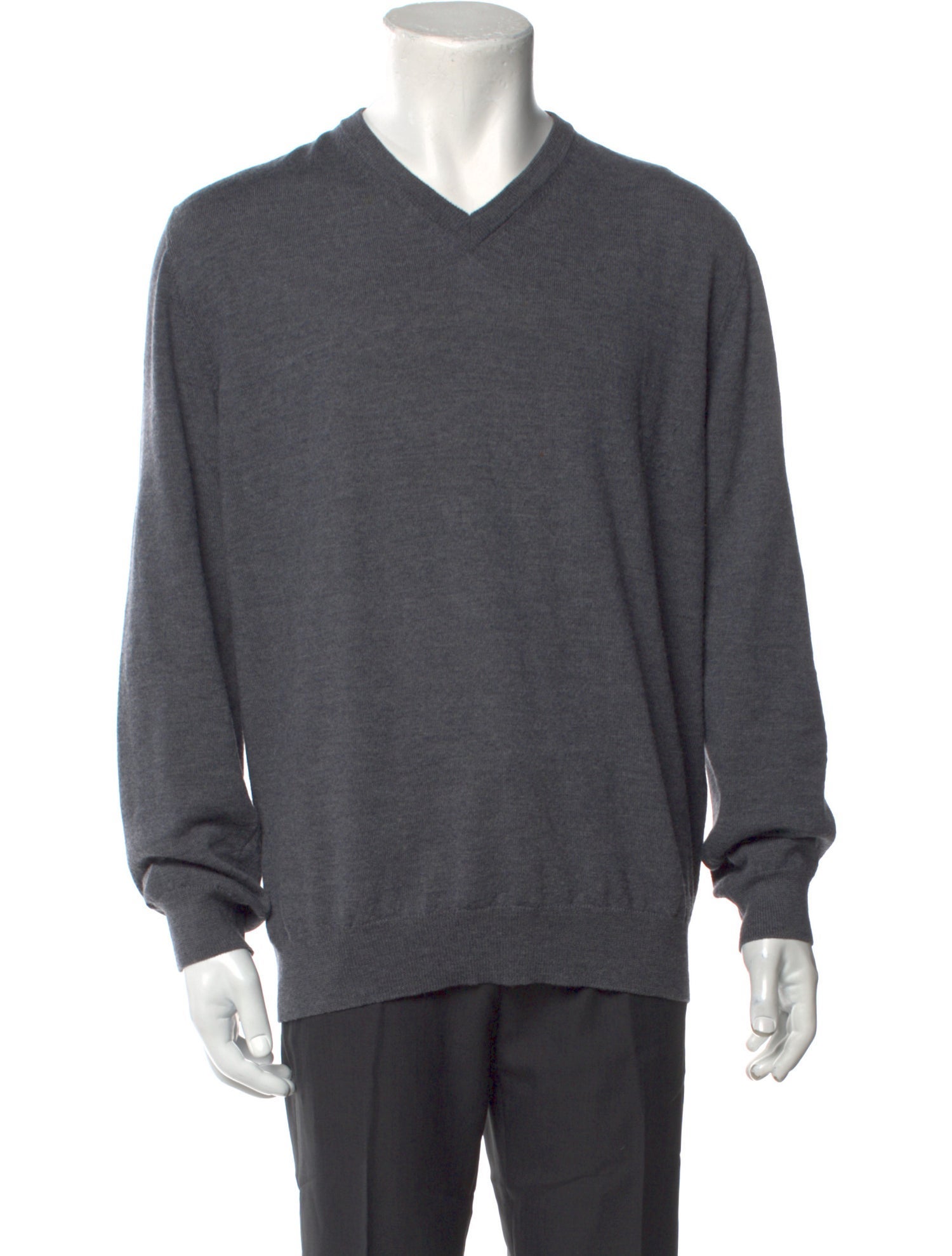 Luciano Barbera Wool V-Neck Pullover