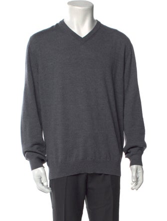 Luciano Barbera Wool V-Neck Pullover