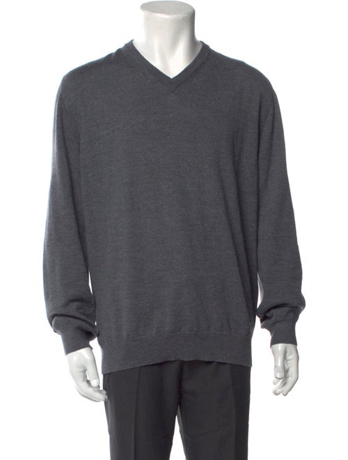 Luciano Barbera Wool V-Neck Pullover