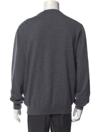 Luciano Barbera Wool V-Neck Pullover