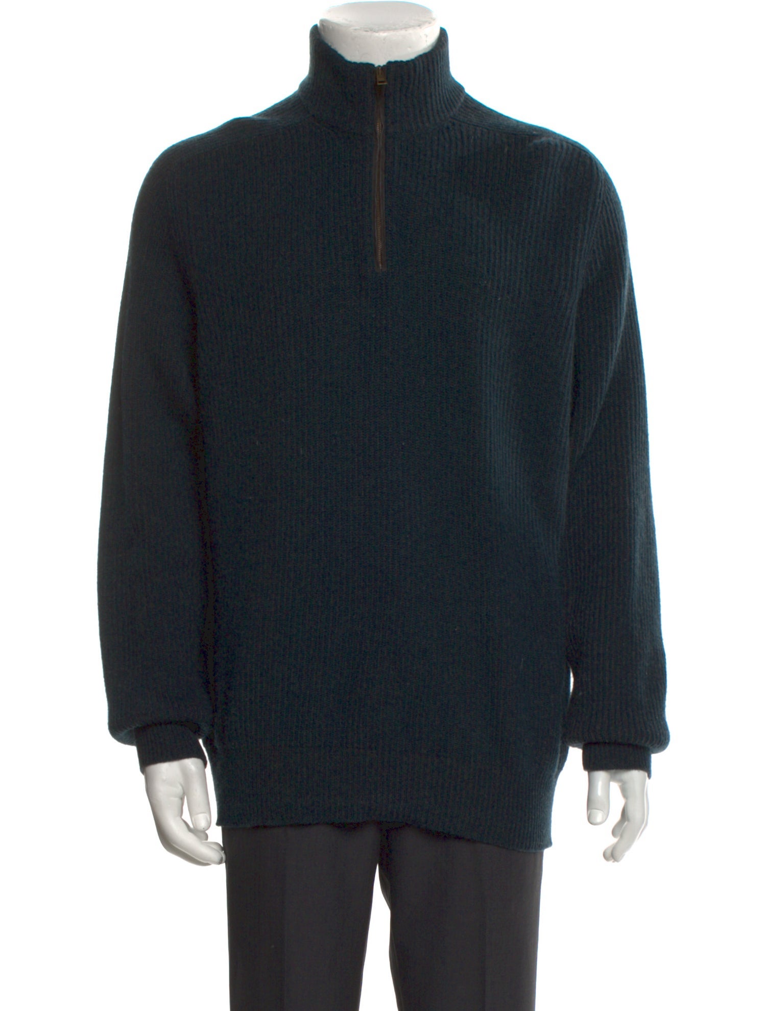 Luciano Barbera Cashmere Turtleneck Polo Sweater
