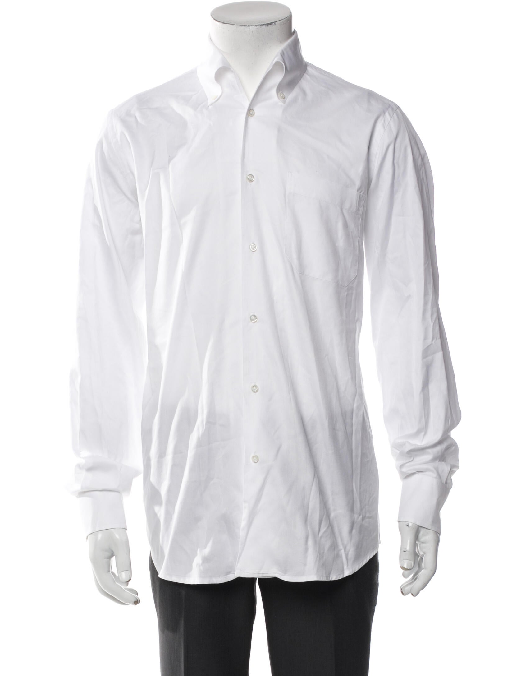 Luciano Barbera Striped Long Sleeve Tuxedo Shirt