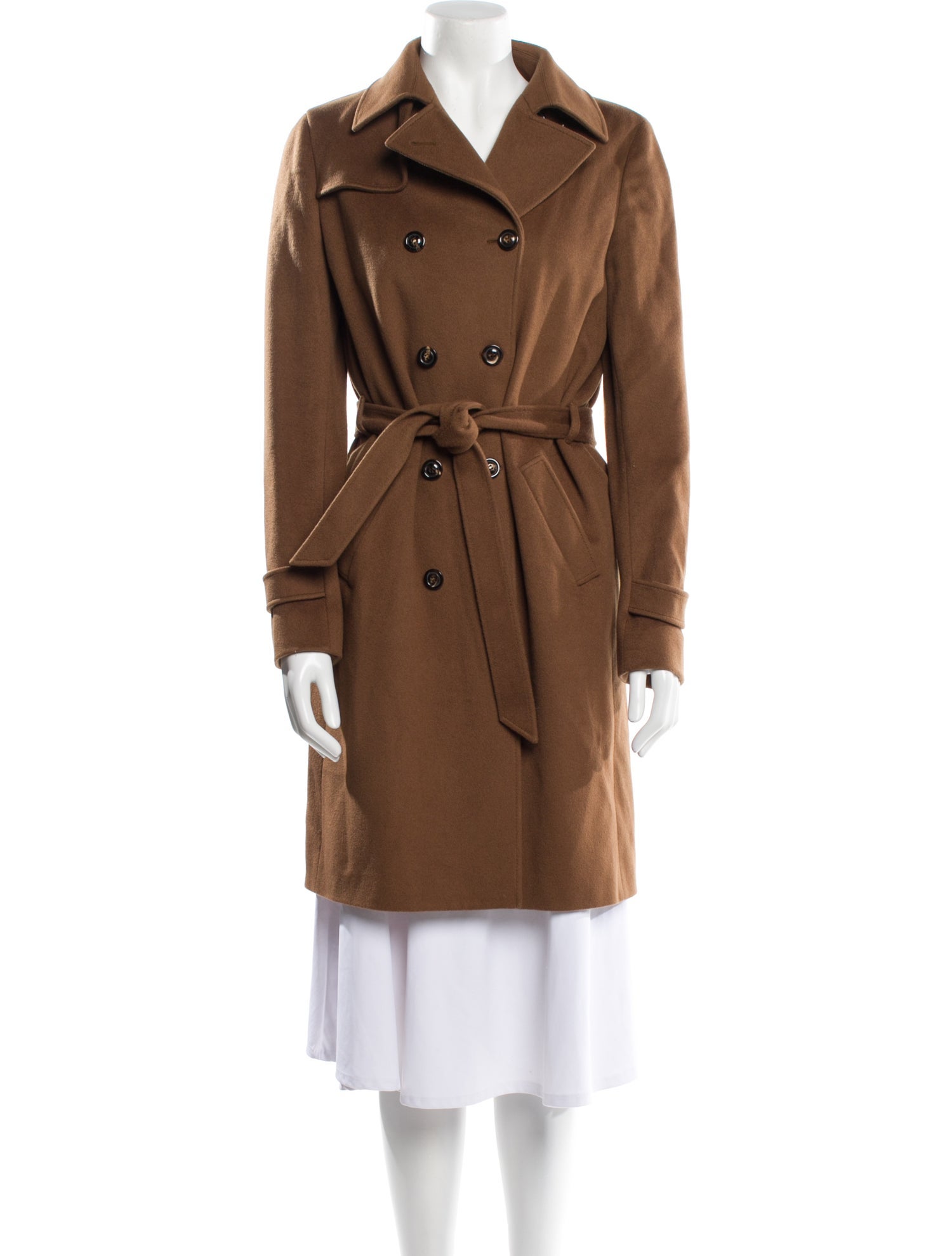 Luciano Barbera Wool Trench Coat