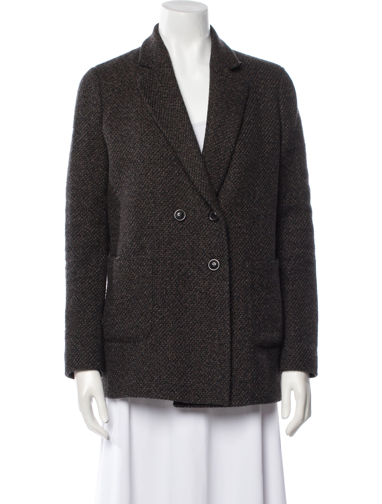 Luciano Barbera Camel Hair Tweed Pattern Blazer
