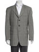 Luciano Barbera Wool Plaid Print Blazer