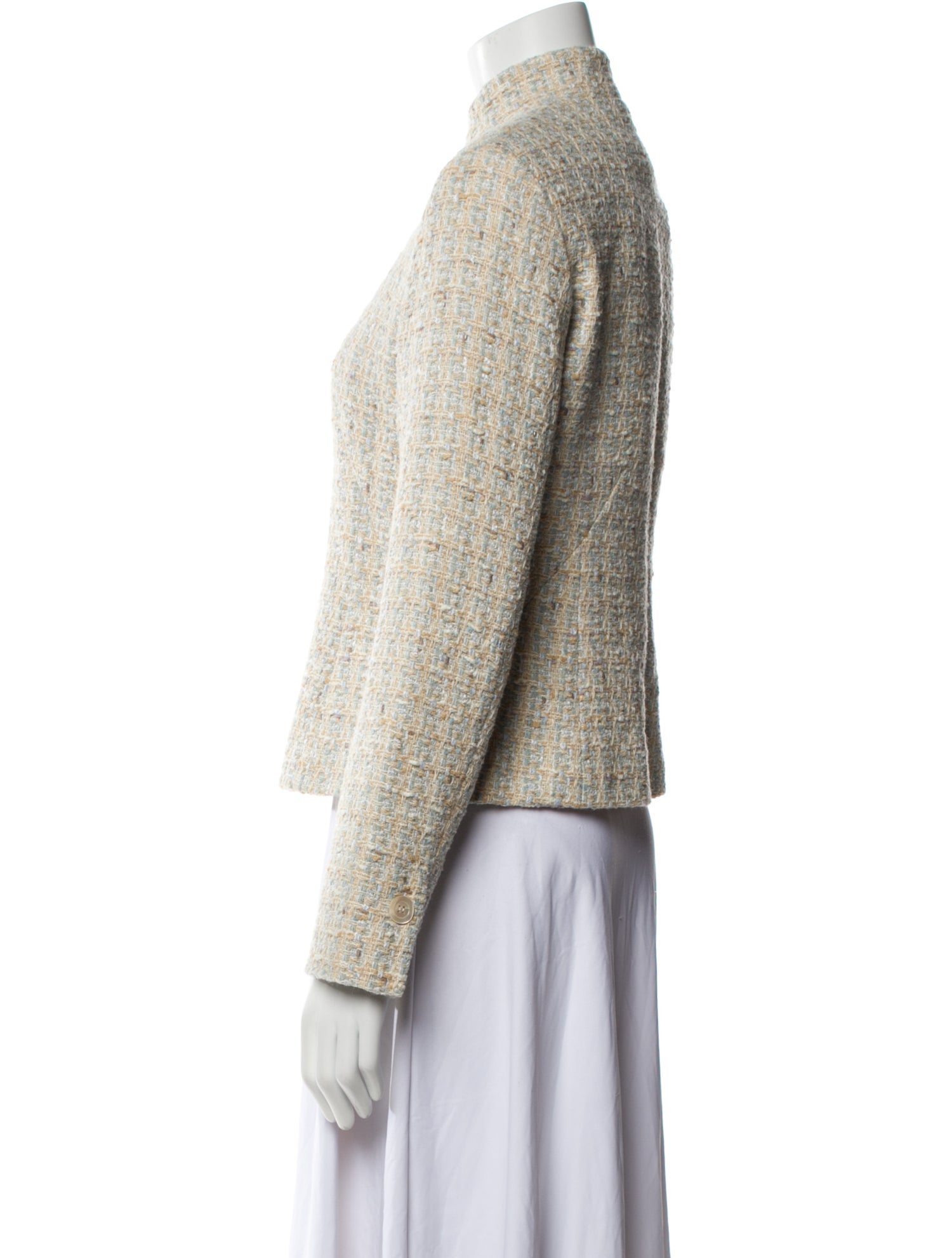 Luciano Barbera Tweed Tweed Pattern Evening Jacket