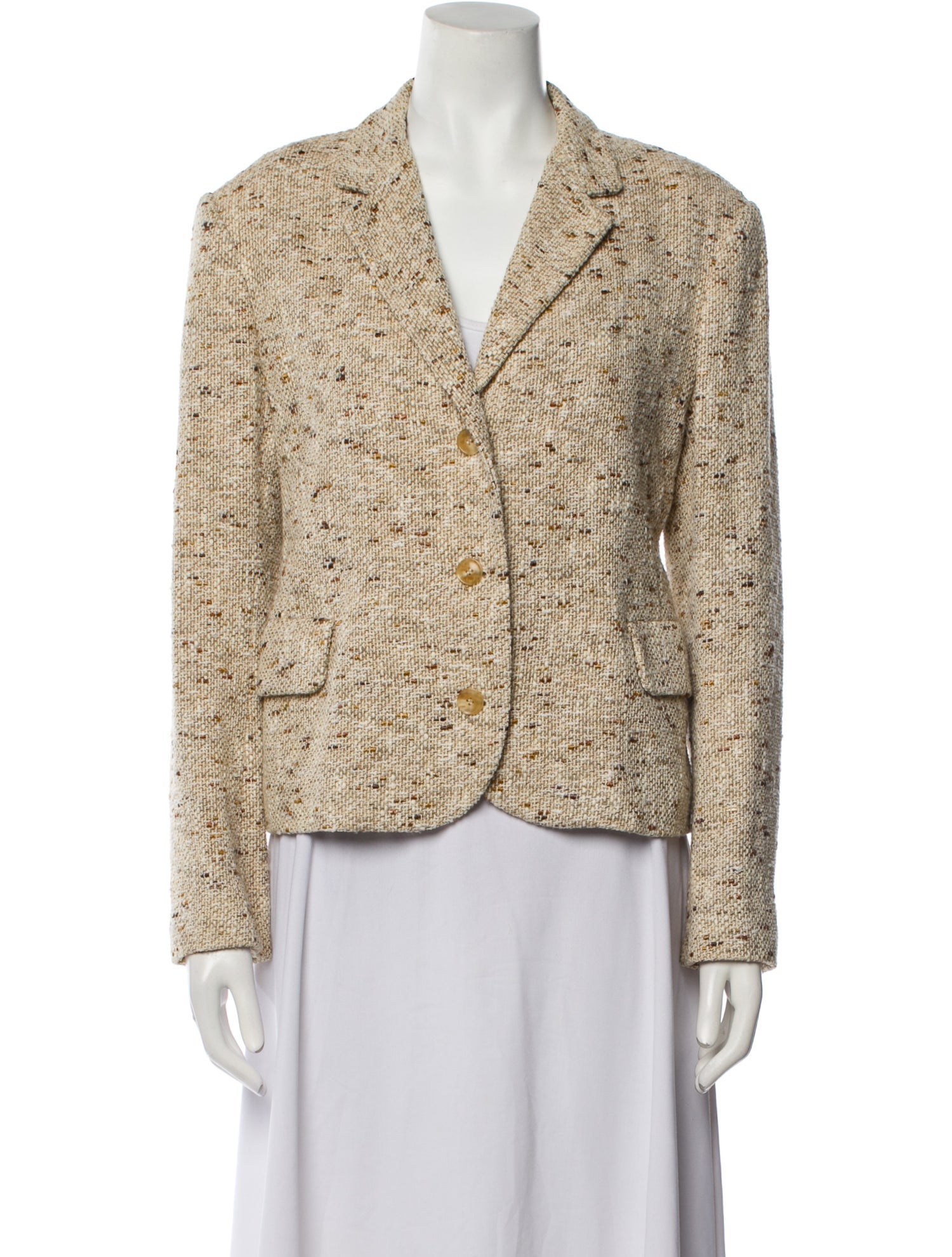 Luciano Barbera Tweed Pattern Blazer