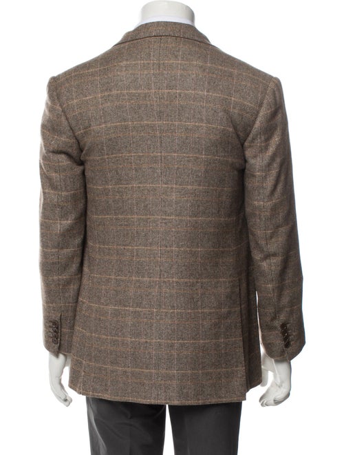Luciano Barbera Cashmere Plaid Print Blazer