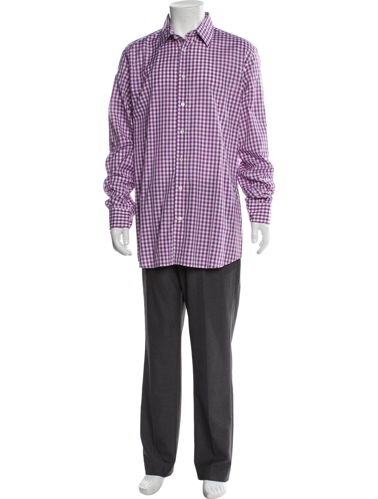 Luciano Barbera Plaid Print Long Sleeve Shirt