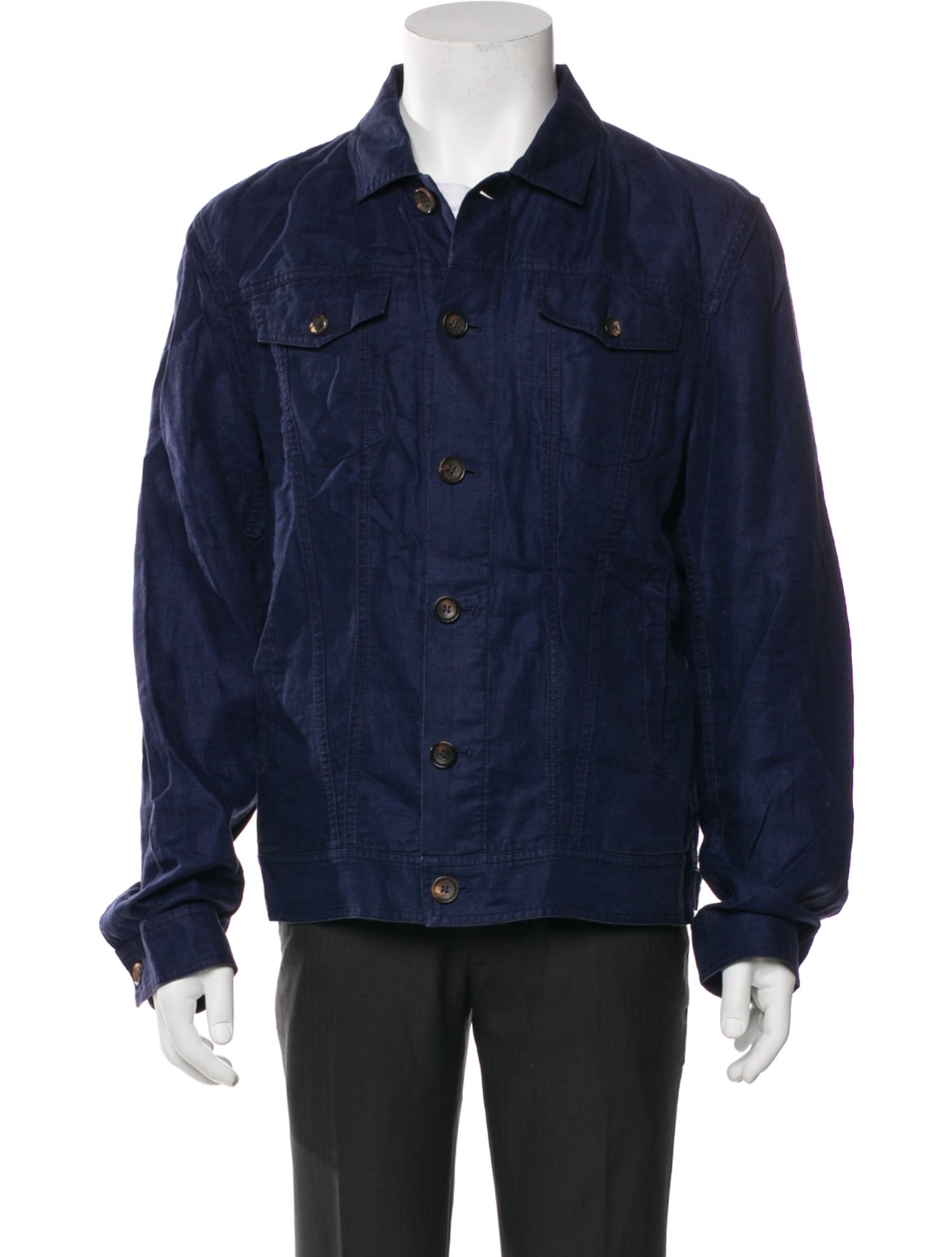 Luciano Barbera Wool Trucker Jacket
