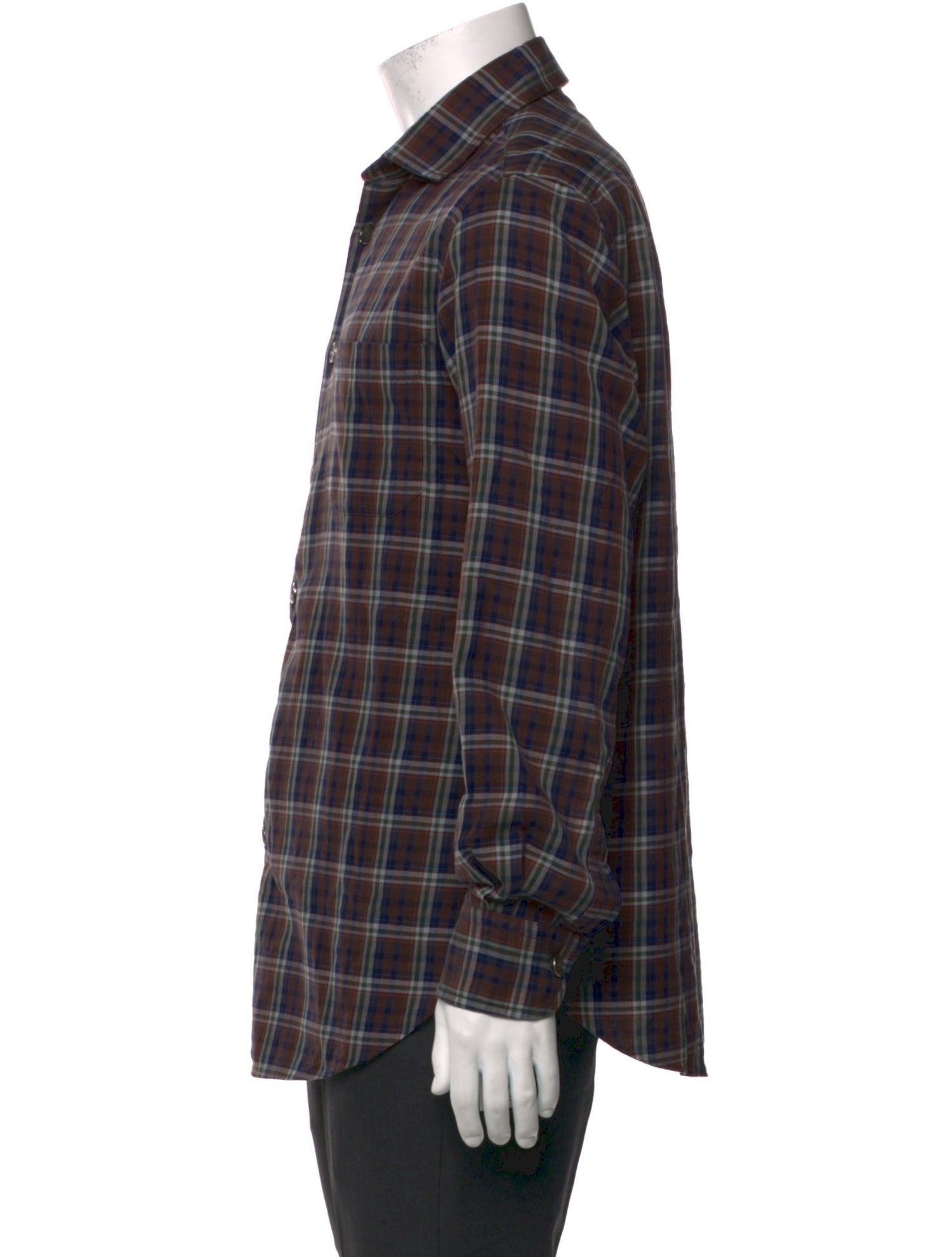 Luciano Barbera Plaid Print Long Sleeve Shirt