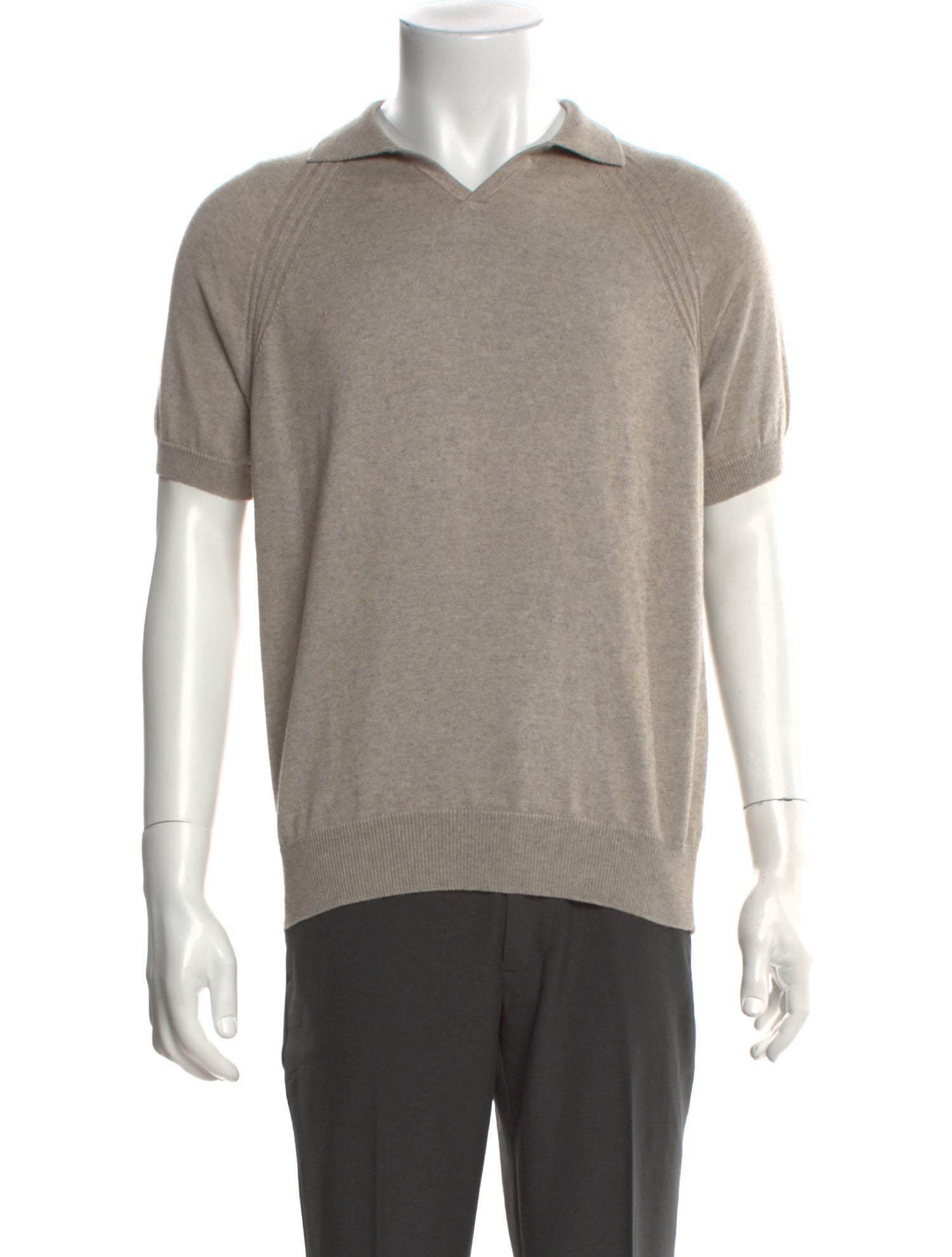 Luciano Barbera Crew Neck Short Sleeve Polo Sweater