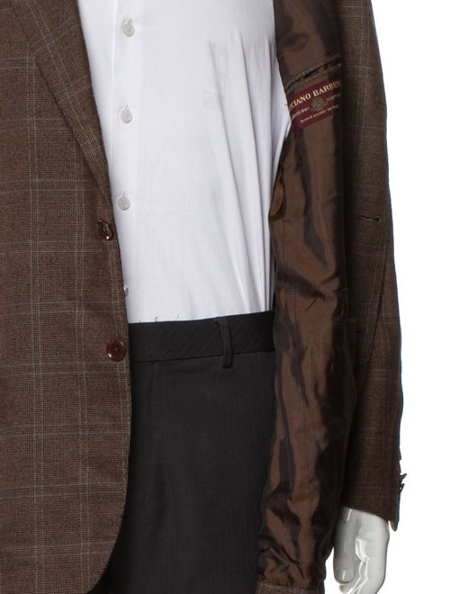 Luciano Barbera Cashmere Plaid Print Blazer