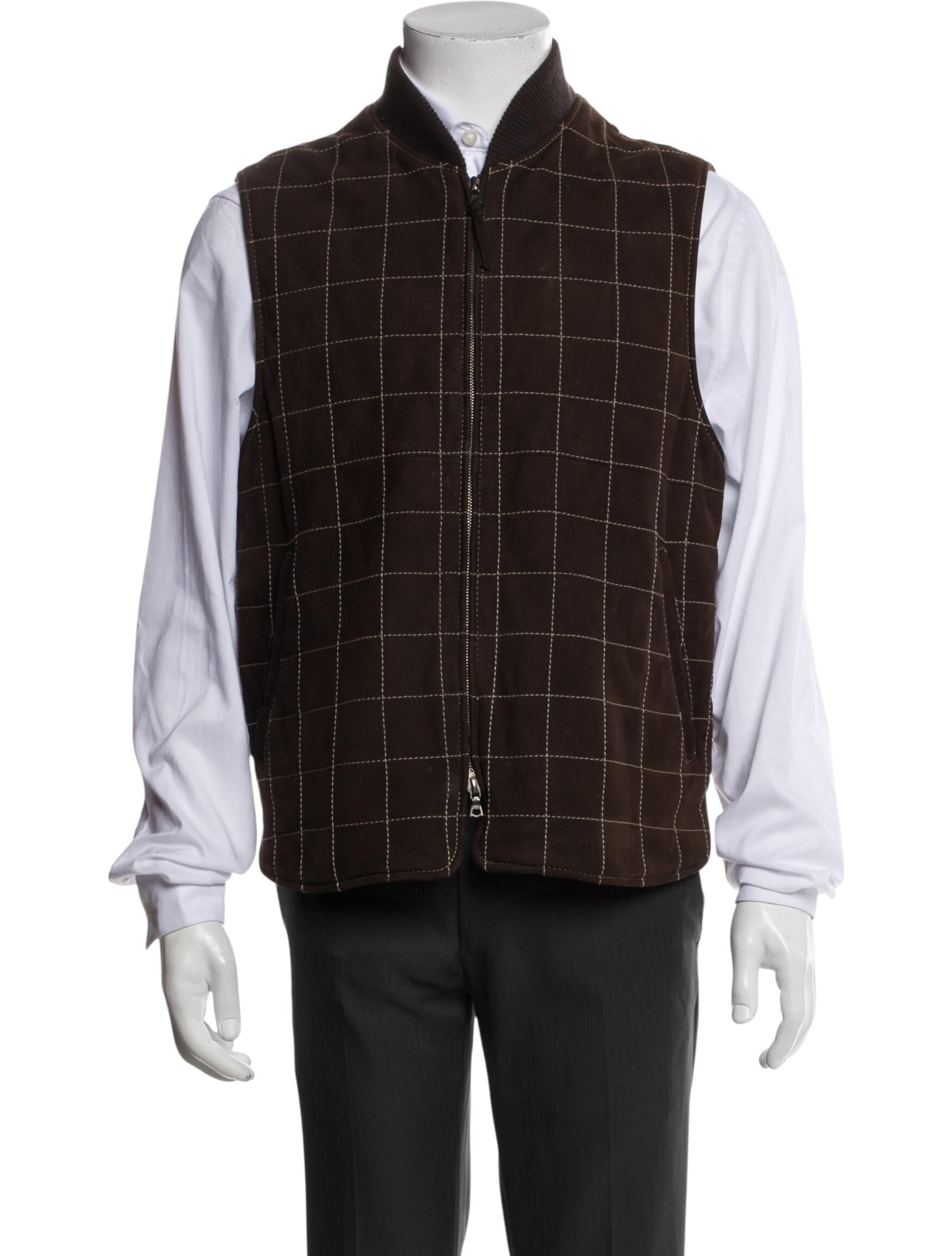Luciano Barbera Plaid Print Vest