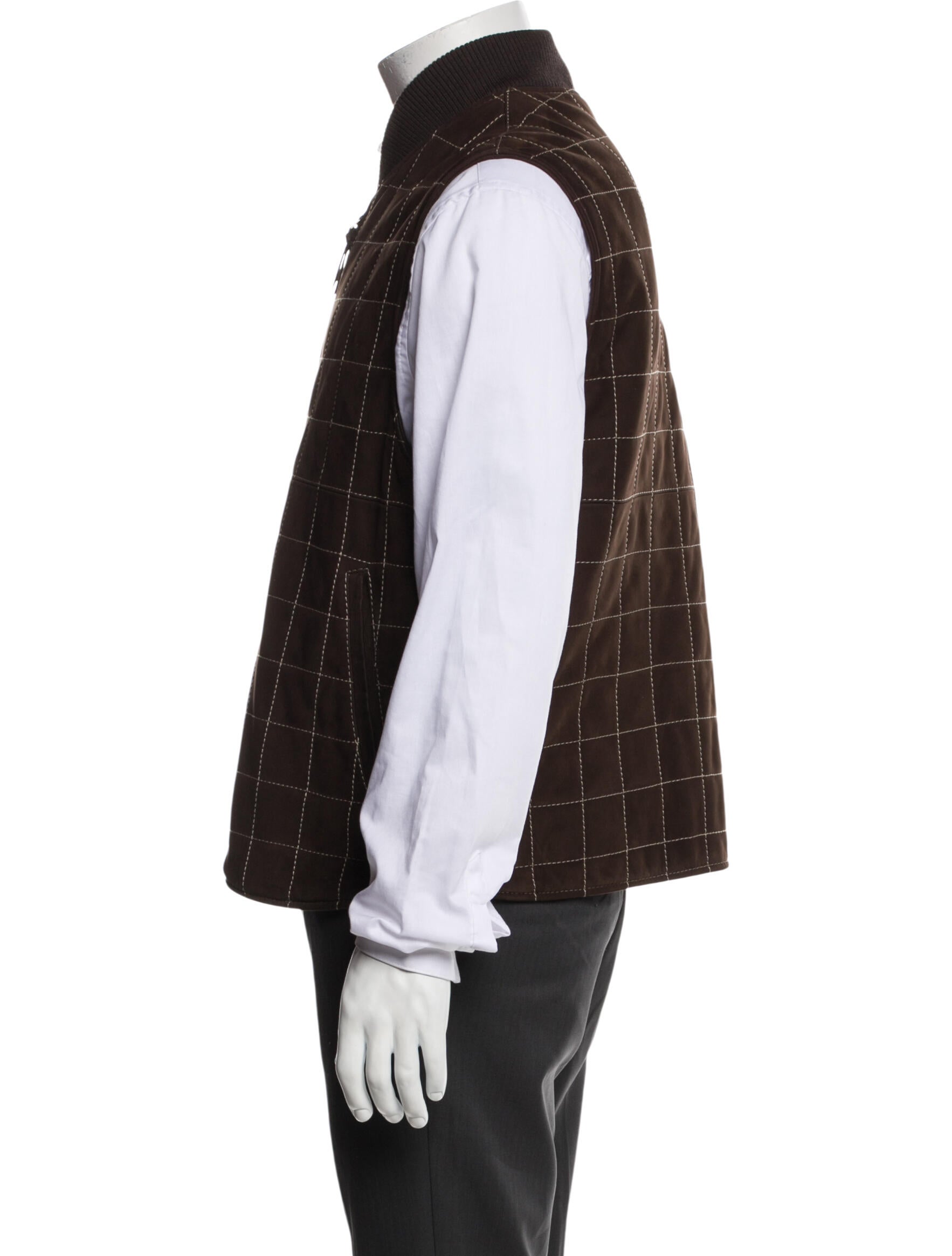 Luciano Barbera Plaid Print Vest