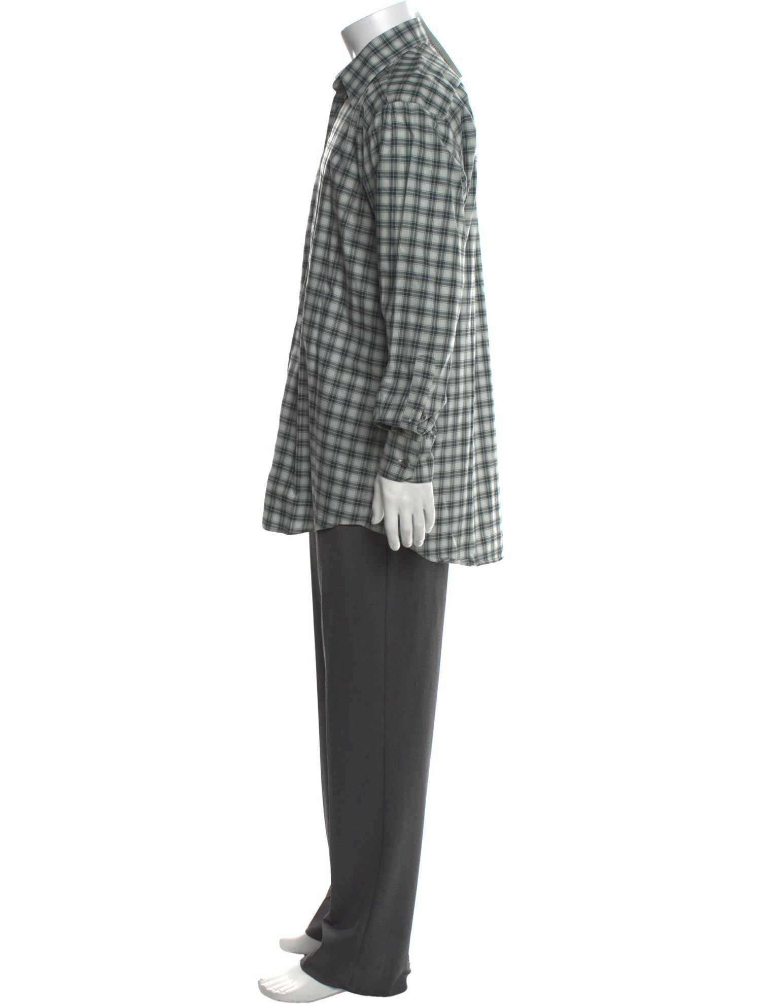 Luciano Barbera Plaid Print Long Sleeve Shirt