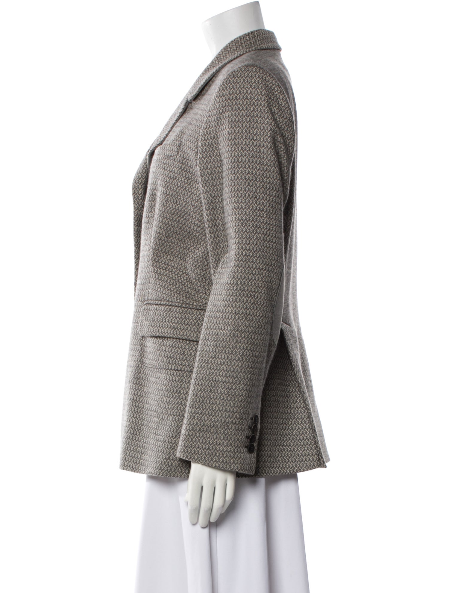 Luciano Barbera Cashmere Tweed Pattern Blazer