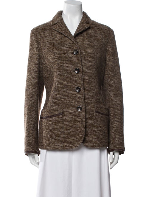 Luciano Barbera Wool Tweed Pattern Blazer