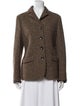 Luciano Barbera Wool Tweed Pattern Blazer
