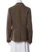 Luciano Barbera Wool Tweed Pattern Blazer