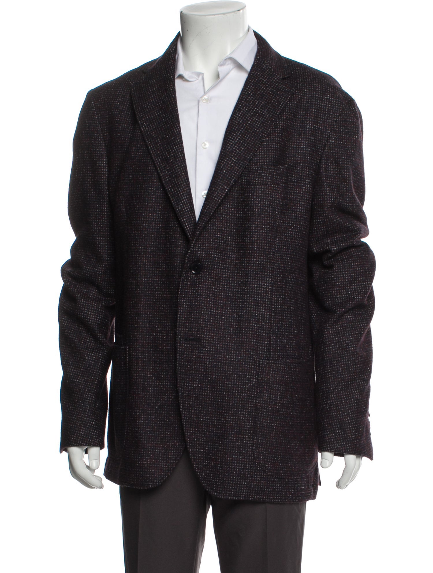 Luciano Barbera Tweed Pattern Blazer