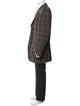 Luciano Barbera Wool Plaid Print Blazer