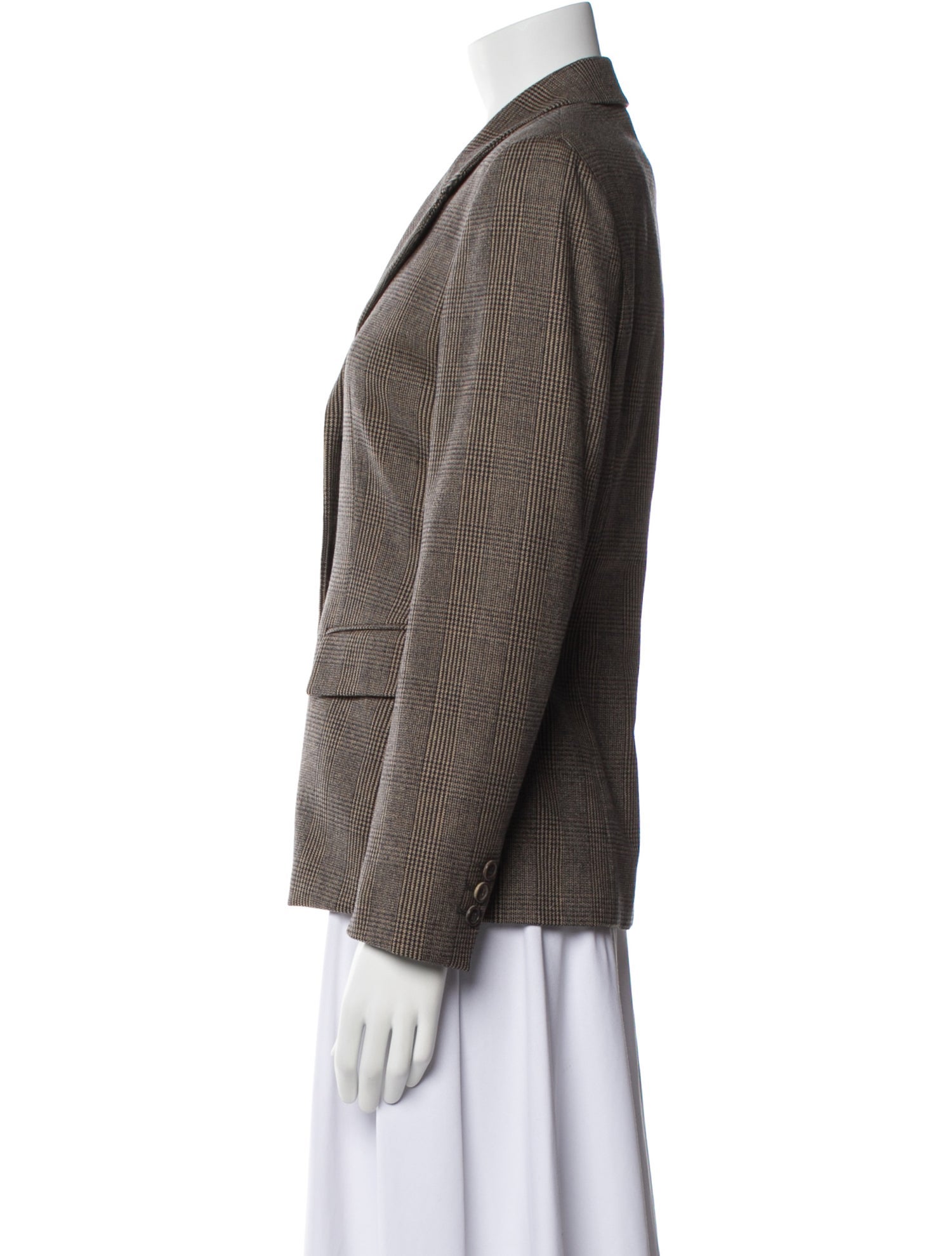 Luciano Barbera Wool Houndstooth Print Blazer