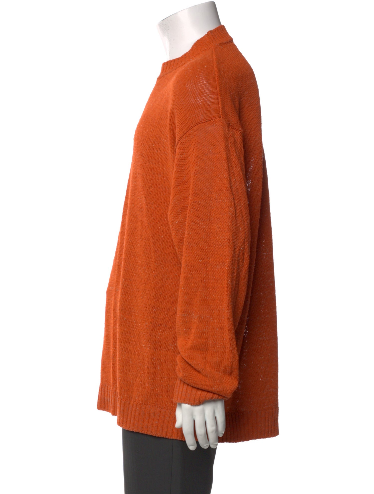 Luciano Barbera Linen Crew Neck Pullover