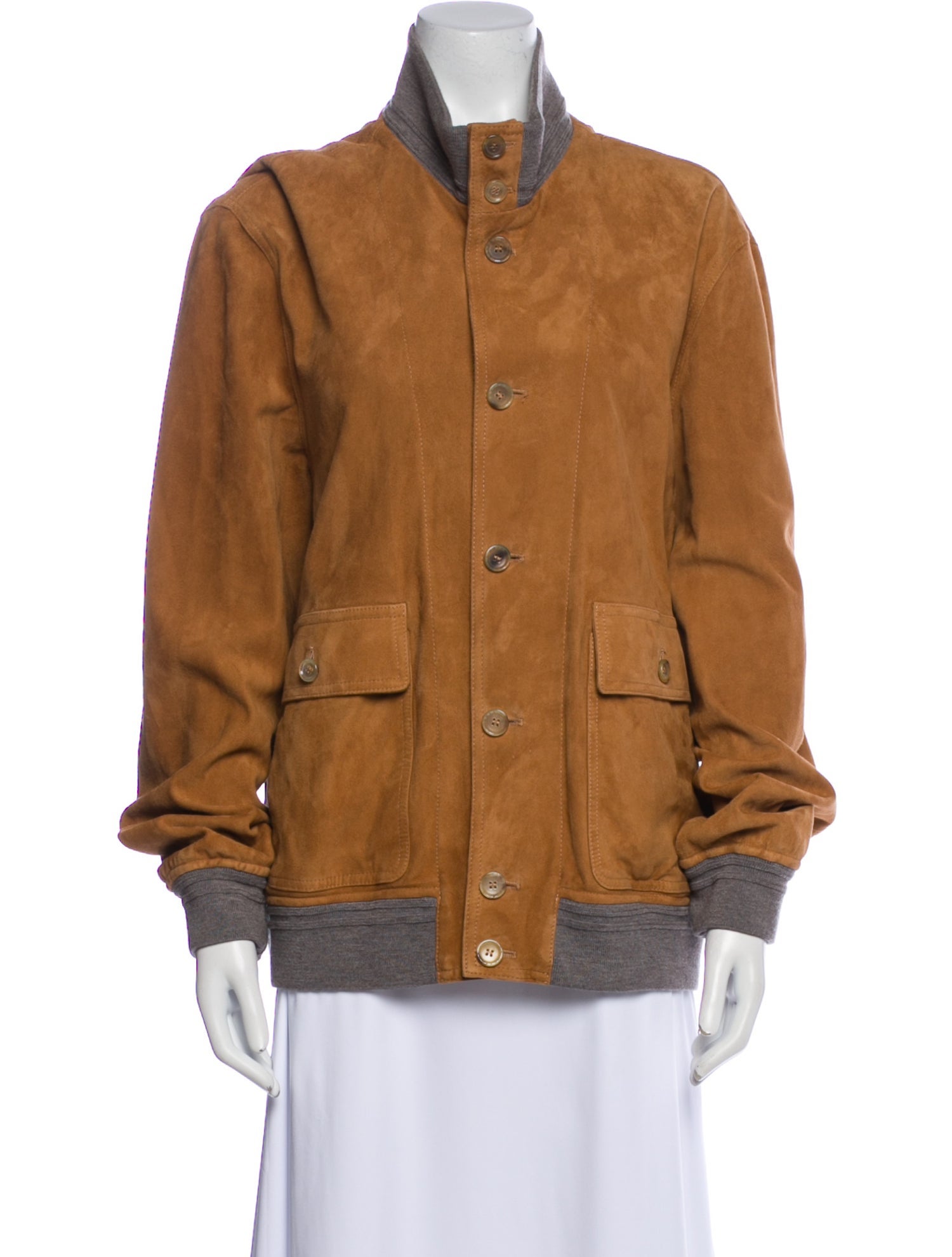 Luciano Barbera Leather Utility Jacket w/ Tags
