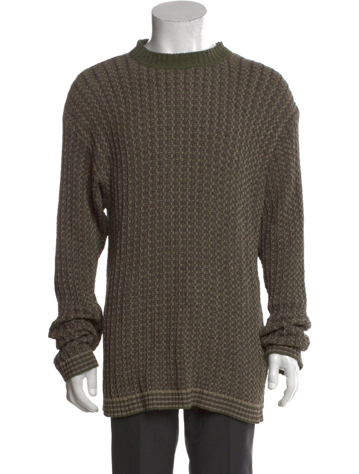 Luciano Barbera Crew Neck Long Sleeve Pullover