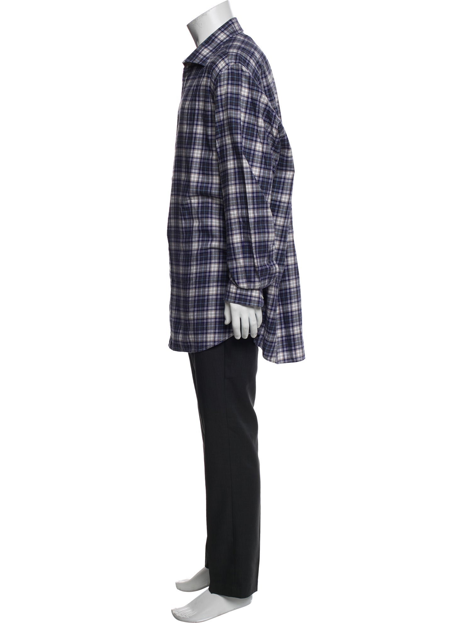 Luciano Barbera Plaid Print Long Sleeve Shirt