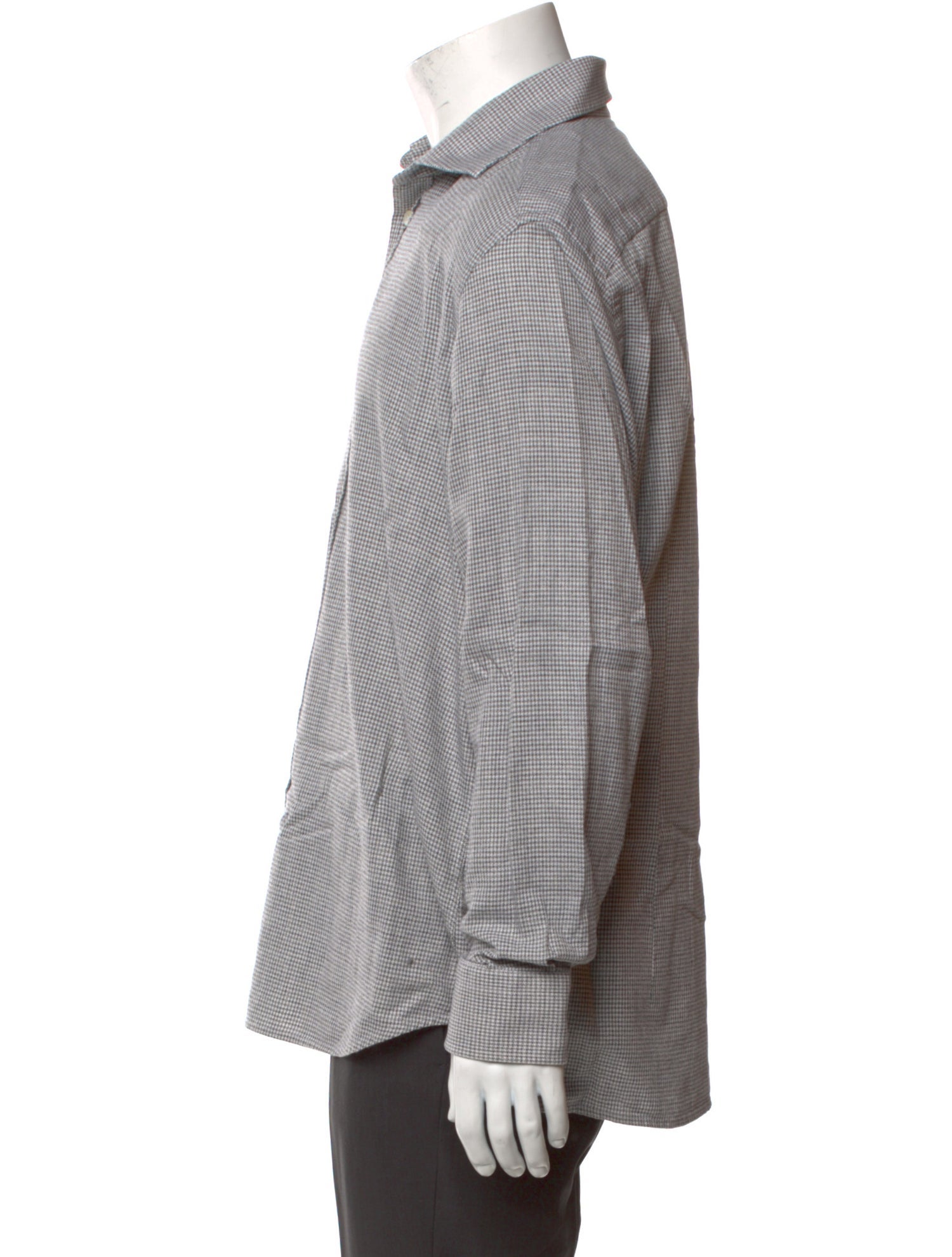 Luciano Barbera Plaid Print Long Sleeve Shirt