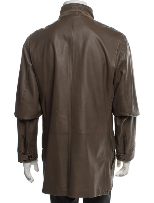 Luciano Barbera Leather Utility Jacket