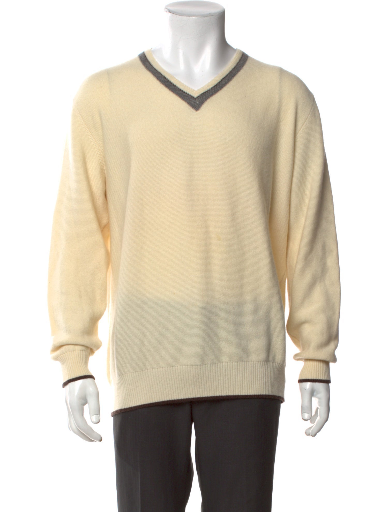 Luciano Barbera Cashmere V-Neck Pullover