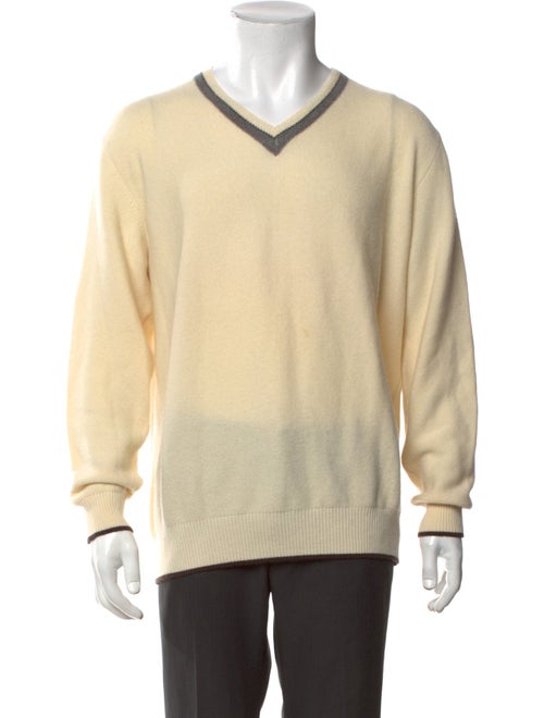 Luciano Barbera Cashmere V-Neck Pullover