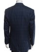 Luciano Barbera Wool Plaid Print Blazer