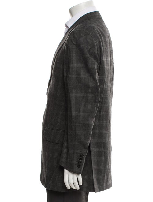 Luciano Barbera Wool Plaid Print Two-Piece Blazer