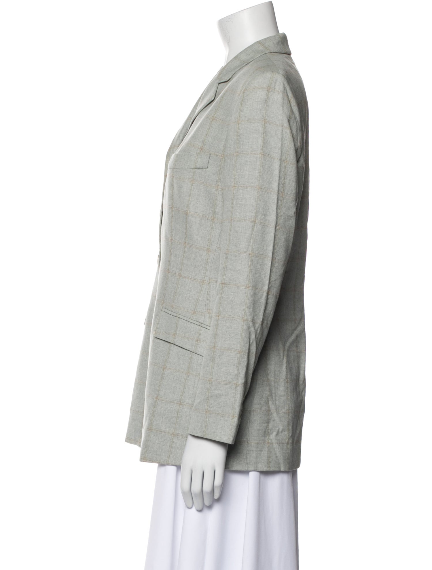 Luciano Barbera Wool Plaid Print Blazer