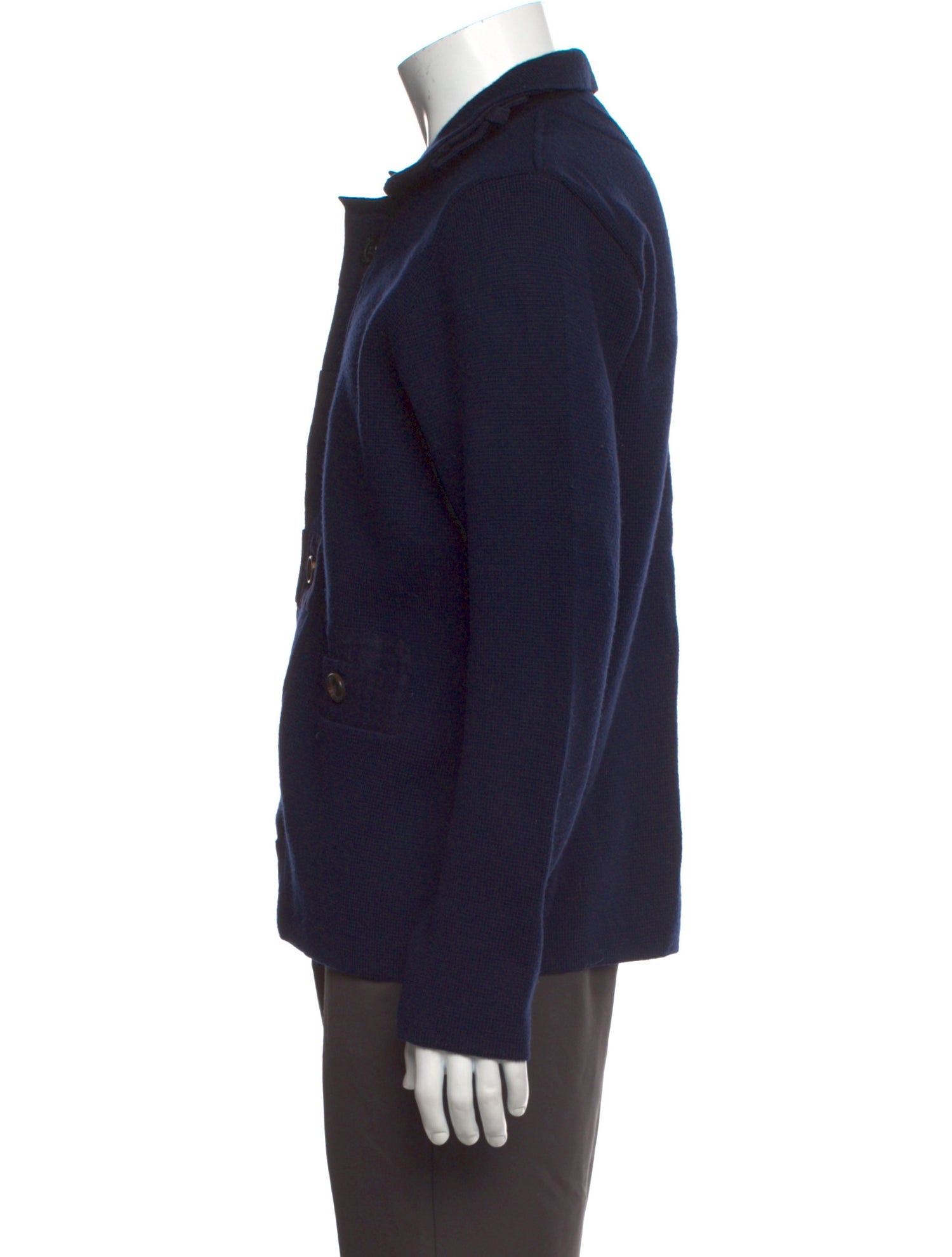 Luciano Barbera Wool Mock Neck Cardigan