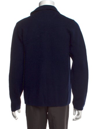 Luciano Barbera Wool Mock Neck Cardigan