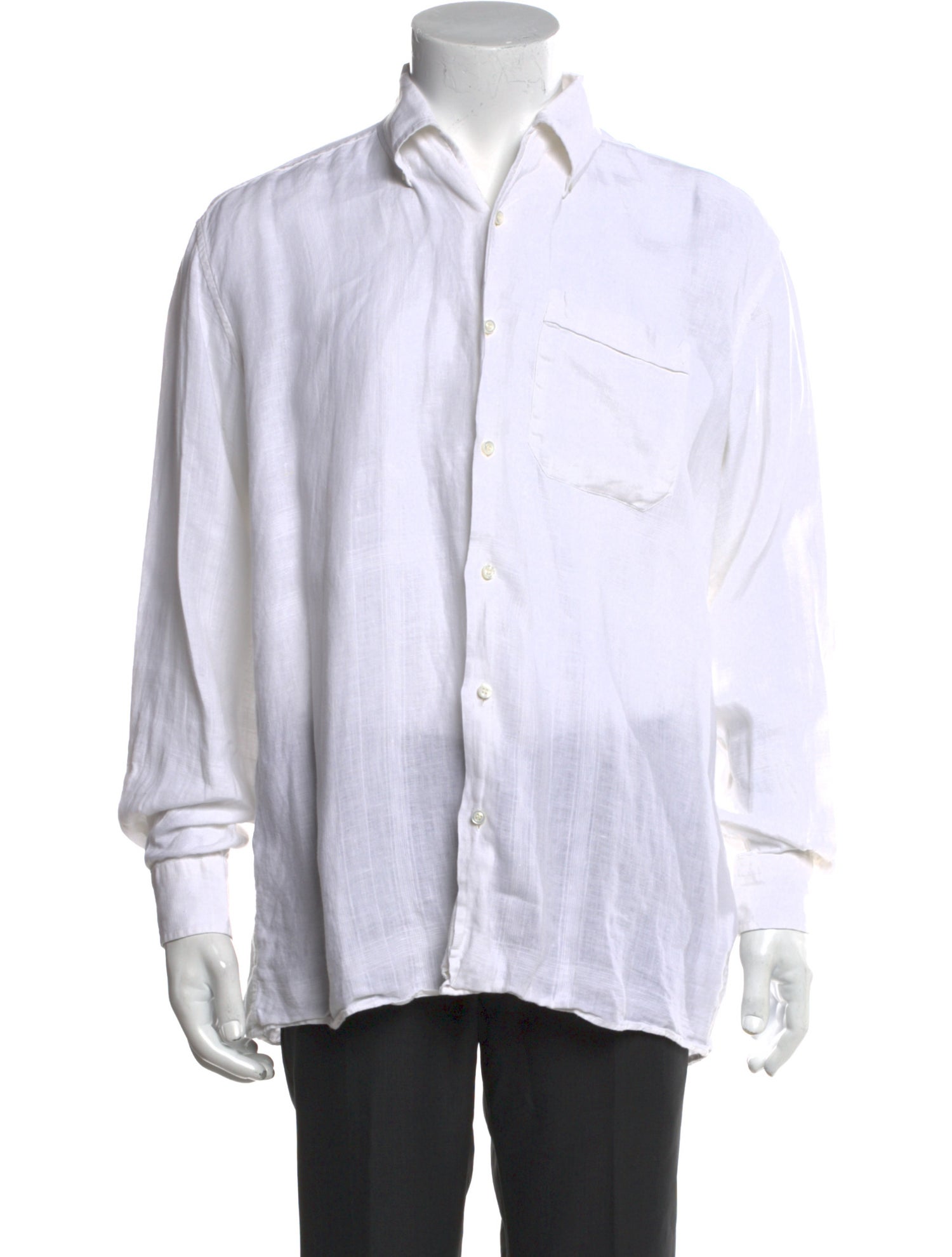 Luciano Barbera Linen Long Sleeve Shirt