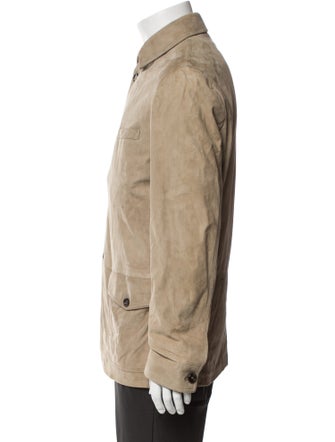 Luciano Barbera Leather Utility Jacket