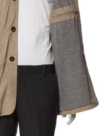 Luciano Barbera Leather Utility Jacket