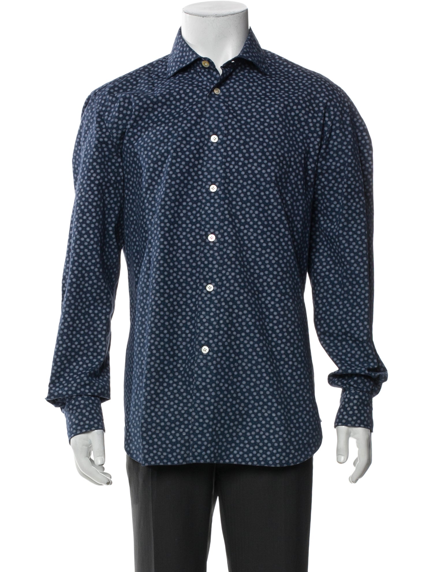 Luciano Barbera Polka Dot Print Long Sleeve Shirt