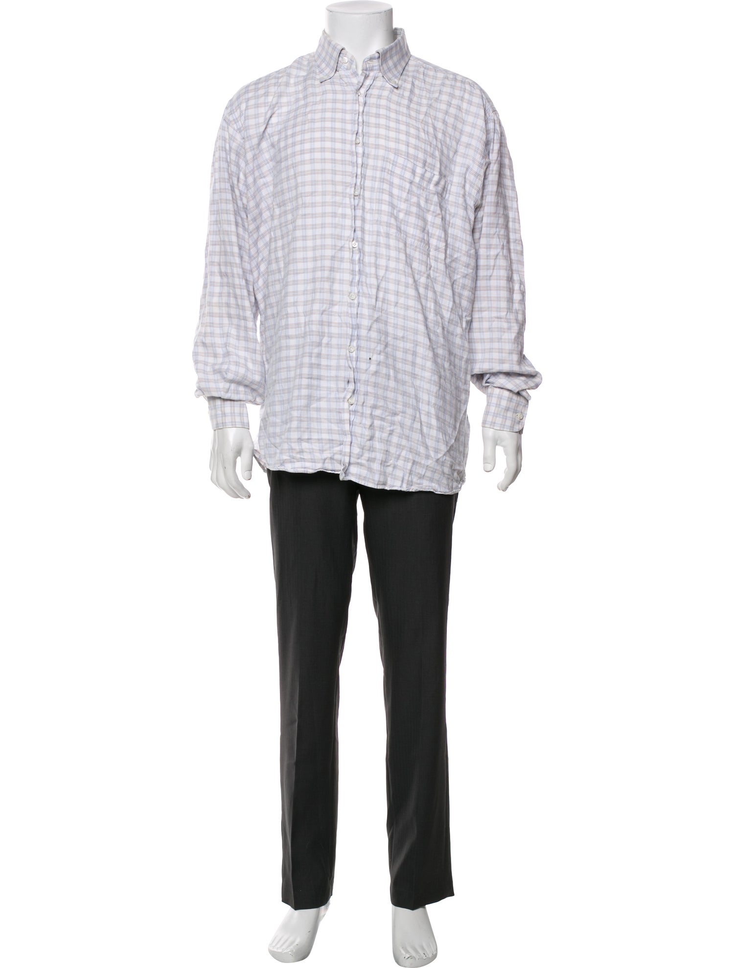 Luciano Barbera Plaid Print Long Sleeve Shirt