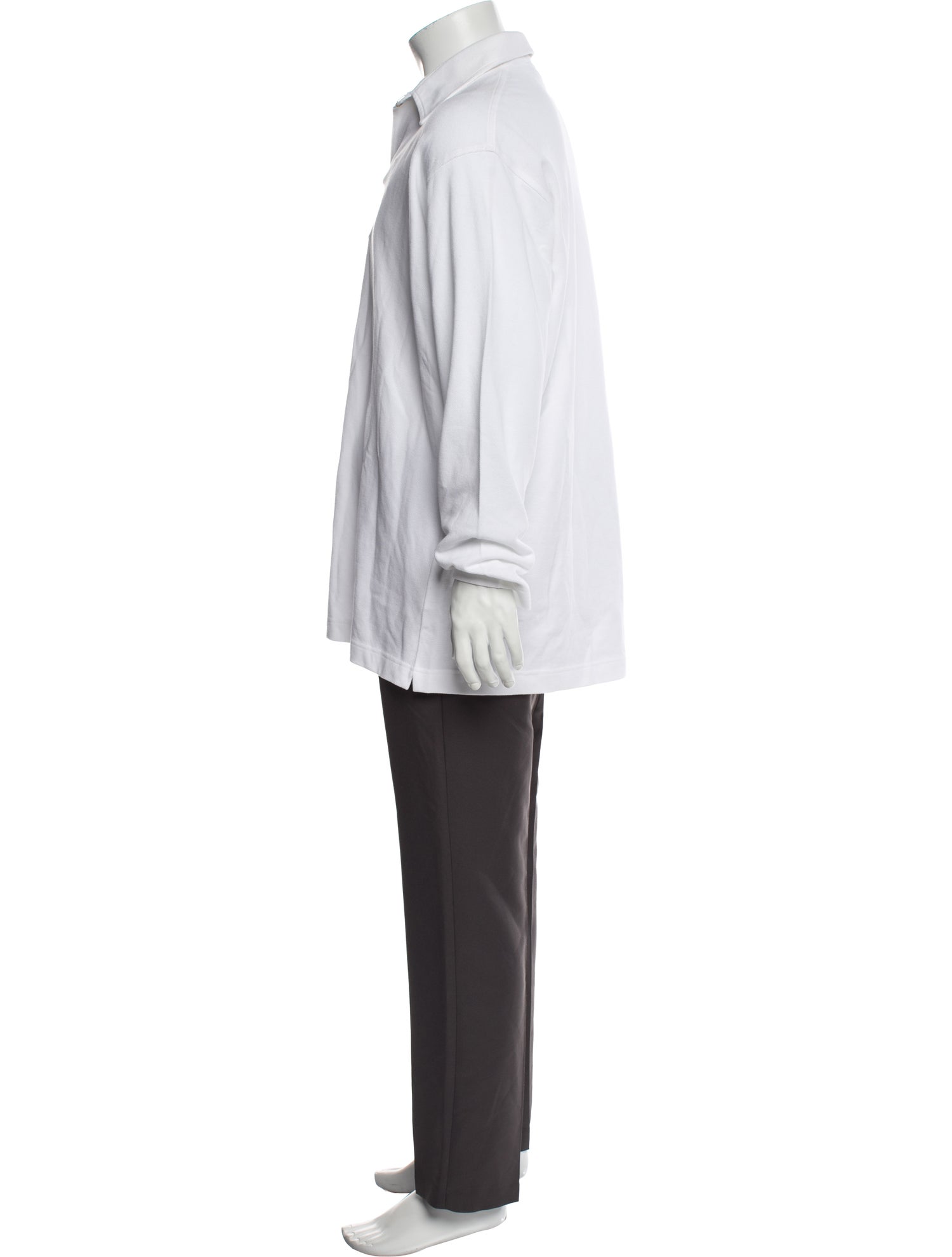 Luciano Barbera Collar Long Sleeve Polo Shirt