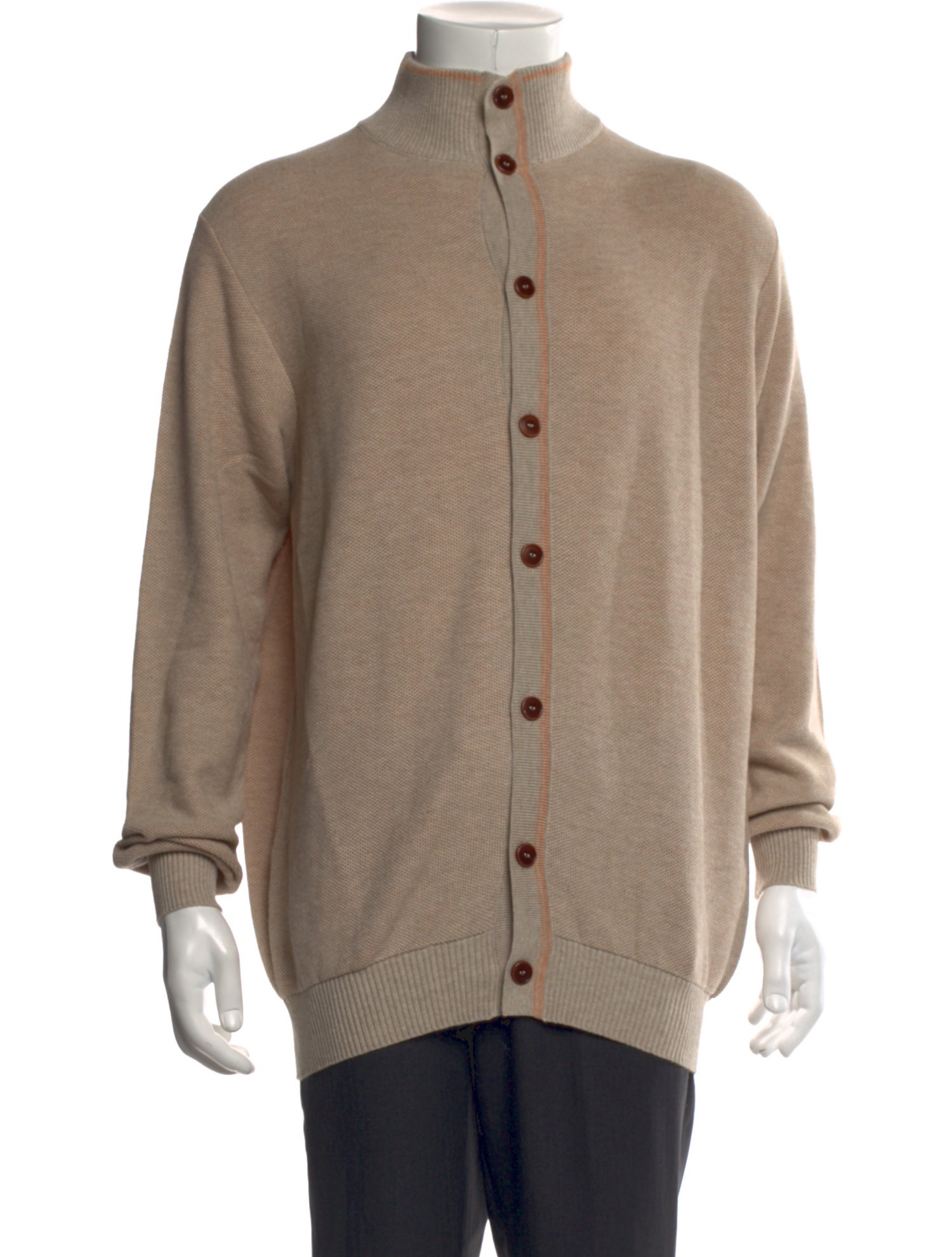 Luciano Barbera Mock Neck Long Sleeve Cardigan w/ Tags