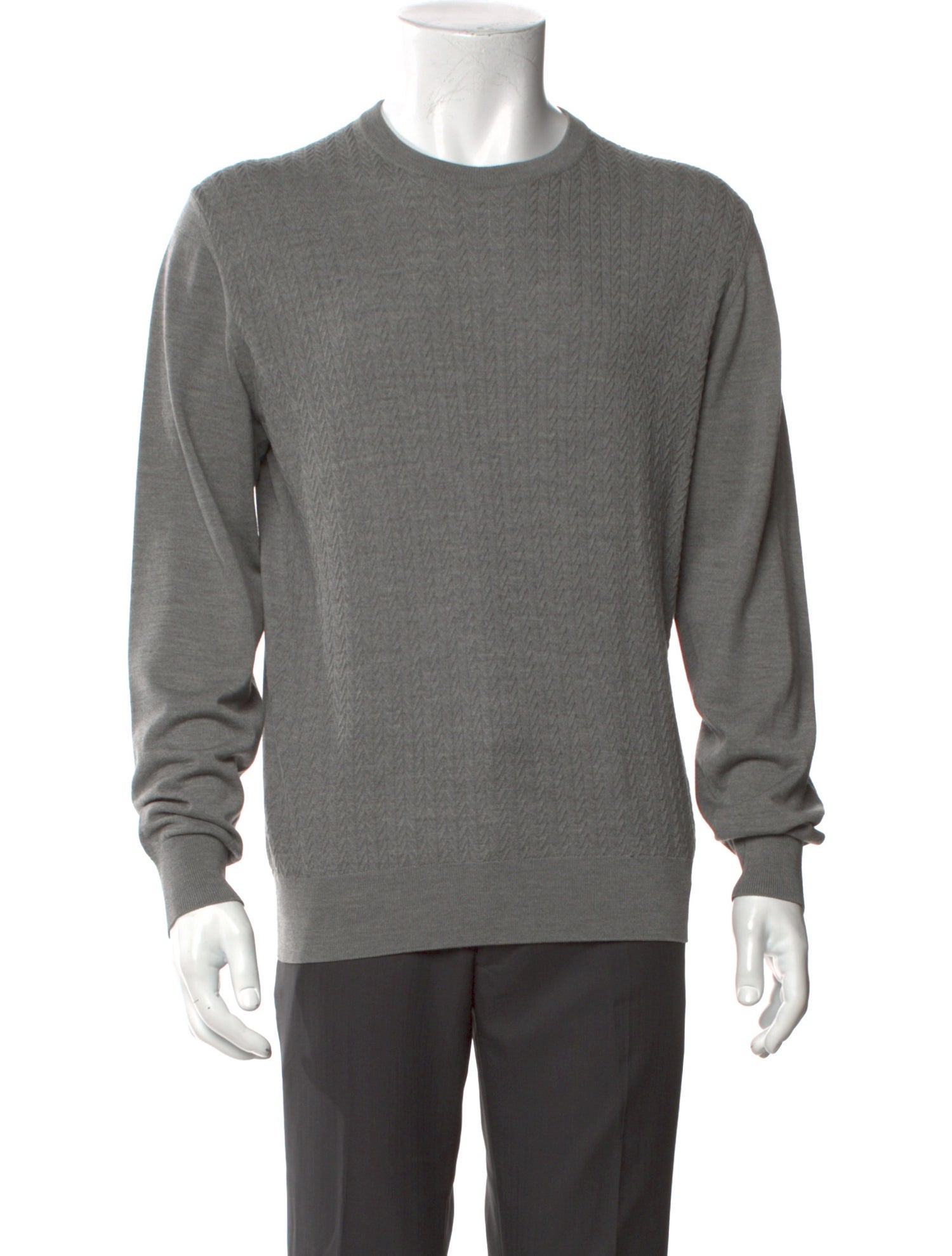 Luciano Barbera Wool Crew Neck Pullover