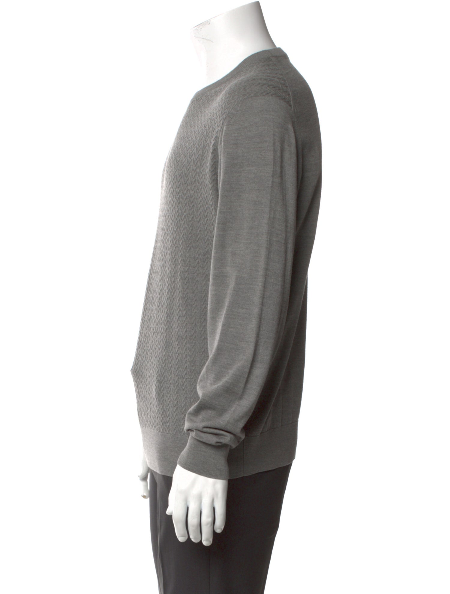 Luciano Barbera Wool Crew Neck Pullover