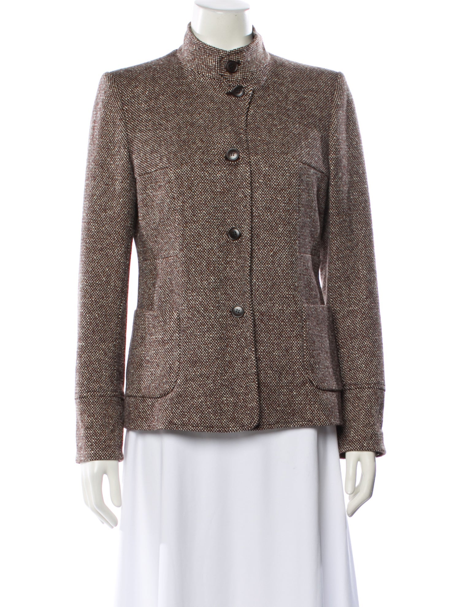 Luciano Barbera Wool Printed Evening Jacket